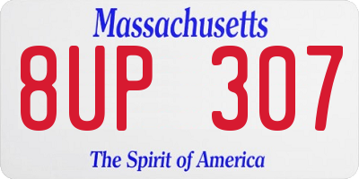 MA license plate 8UP307
