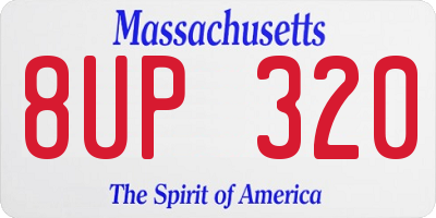 MA license plate 8UP320