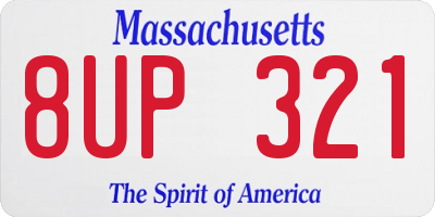 MA license plate 8UP321