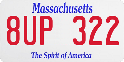 MA license plate 8UP322
