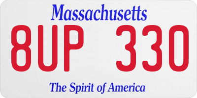 MA license plate 8UP330