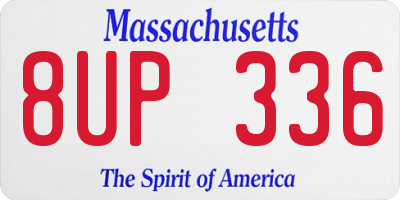 MA license plate 8UP336