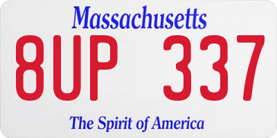 MA license plate 8UP337