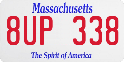 MA license plate 8UP338