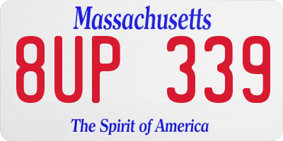 MA license plate 8UP339
