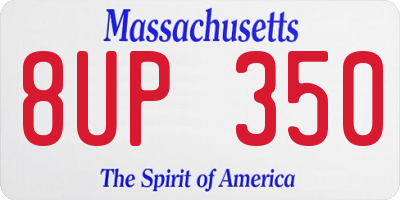MA license plate 8UP350