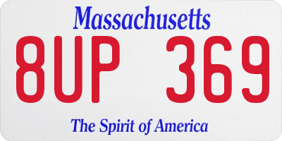 MA license plate 8UP369