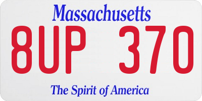 MA license plate 8UP370