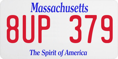 MA license plate 8UP379