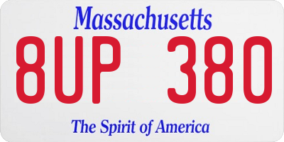 MA license plate 8UP380