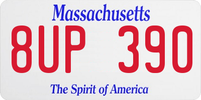 MA license plate 8UP390