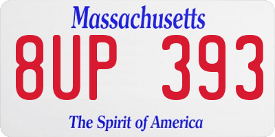 MA license plate 8UP393