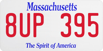 MA license plate 8UP395