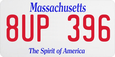 MA license plate 8UP396