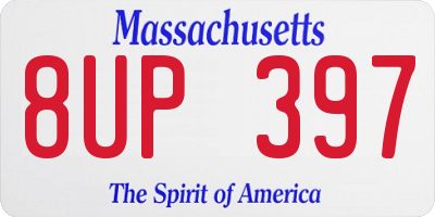 MA license plate 8UP397