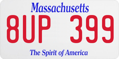 MA license plate 8UP399