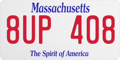 MA license plate 8UP408
