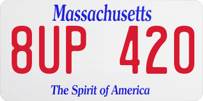 MA license plate 8UP420
