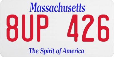 MA license plate 8UP426