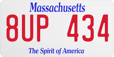 MA license plate 8UP434