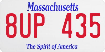 MA license plate 8UP435