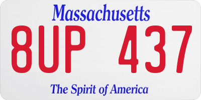MA license plate 8UP437