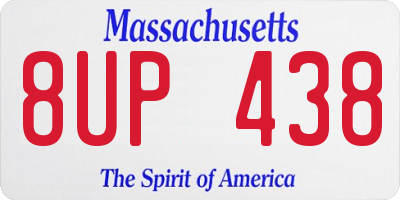 MA license plate 8UP438