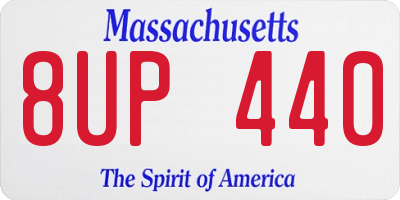 MA license plate 8UP440