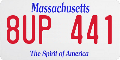 MA license plate 8UP441