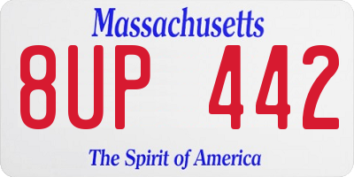 MA license plate 8UP442