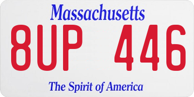 MA license plate 8UP446