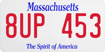 MA license plate 8UP453