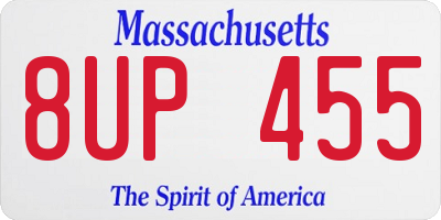 MA license plate 8UP455