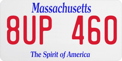 MA license plate 8UP460