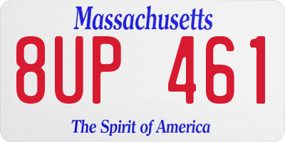 MA license plate 8UP461