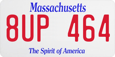 MA license plate 8UP464