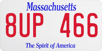 MA license plate 8UP466