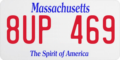 MA license plate 8UP469