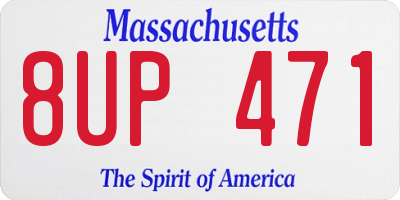 MA license plate 8UP471