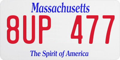 MA license plate 8UP477