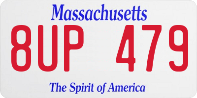 MA license plate 8UP479