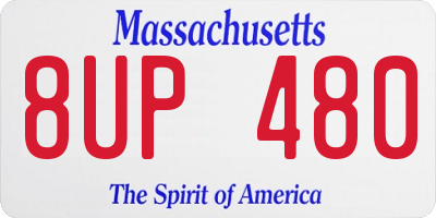 MA license plate 8UP480