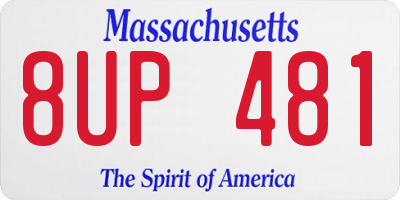 MA license plate 8UP481