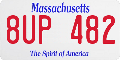 MA license plate 8UP482