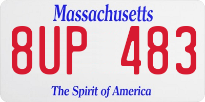 MA license plate 8UP483