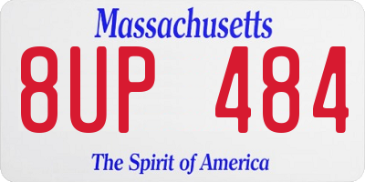 MA license plate 8UP484