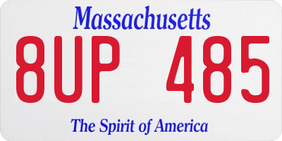 MA license plate 8UP485