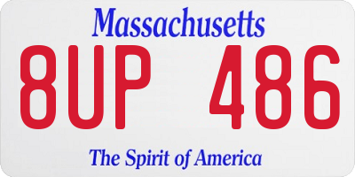 MA license plate 8UP486