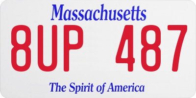 MA license plate 8UP487