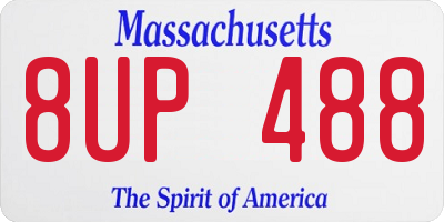 MA license plate 8UP488